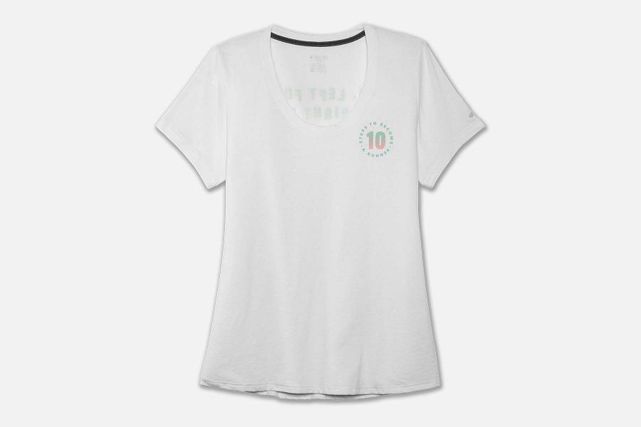 Brooks Run Happy Women T-Shirts & Running Tee White MKL903451